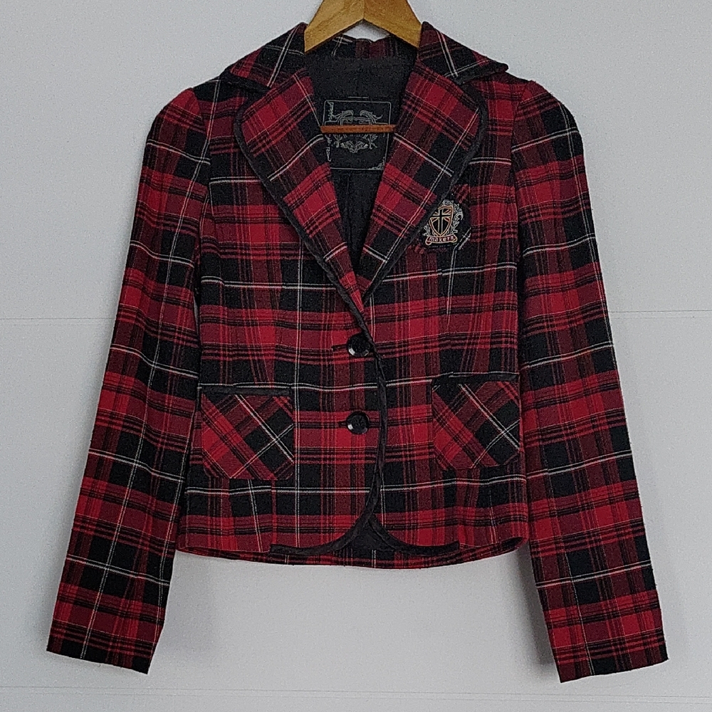 Makers of True Originals Red Plaid Blazer